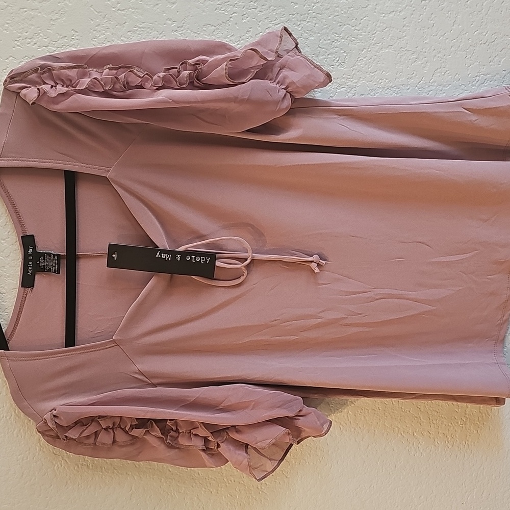 Blush Pink Women's Blouse by Aster & Ivy